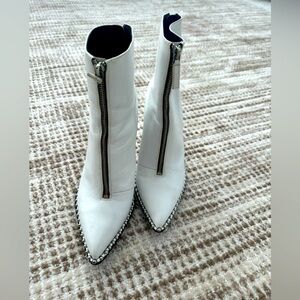 Alexander Wang white studded boots (Eri Leather)
